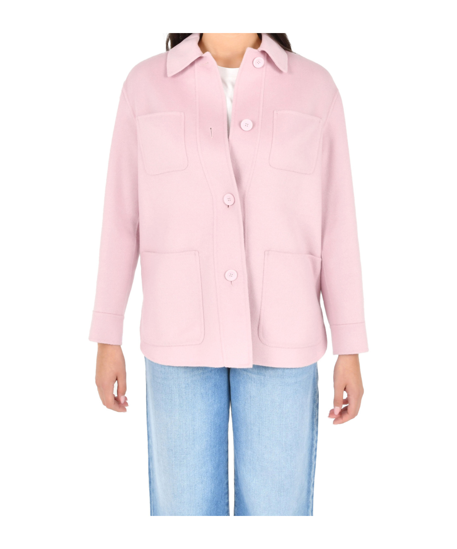 Max Mara Shirt-style Jacket In Pink