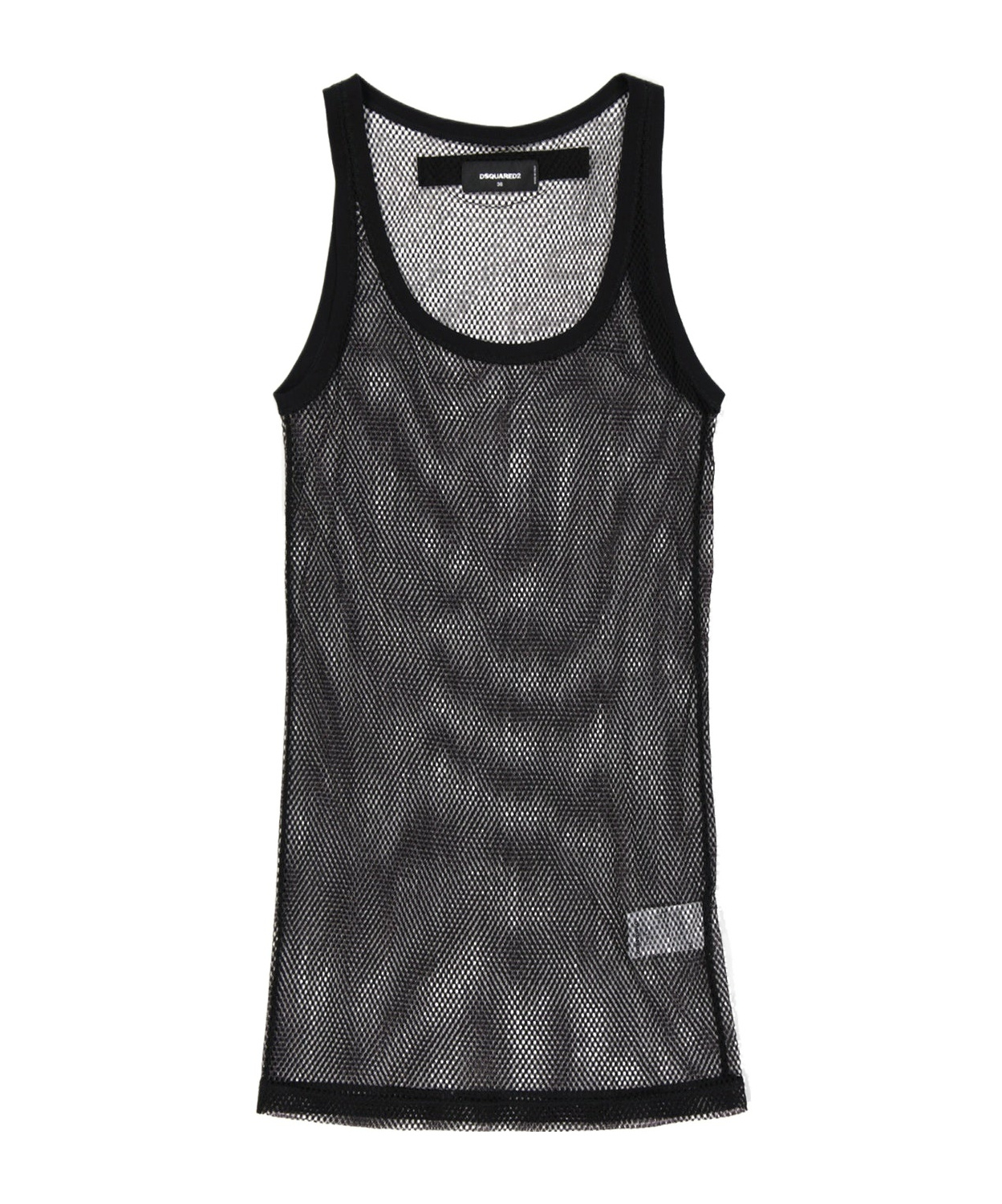 Dsquared2 Sleeveless Long Top In Black