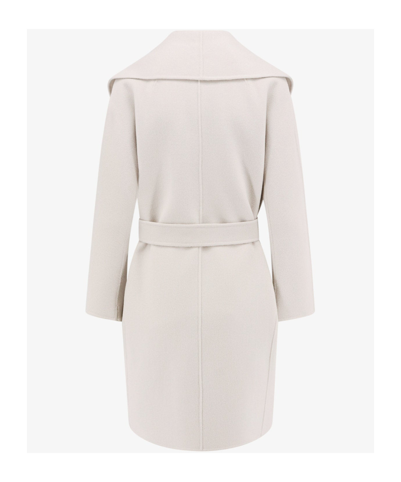 Max Mara Long-sleeved Coat In White