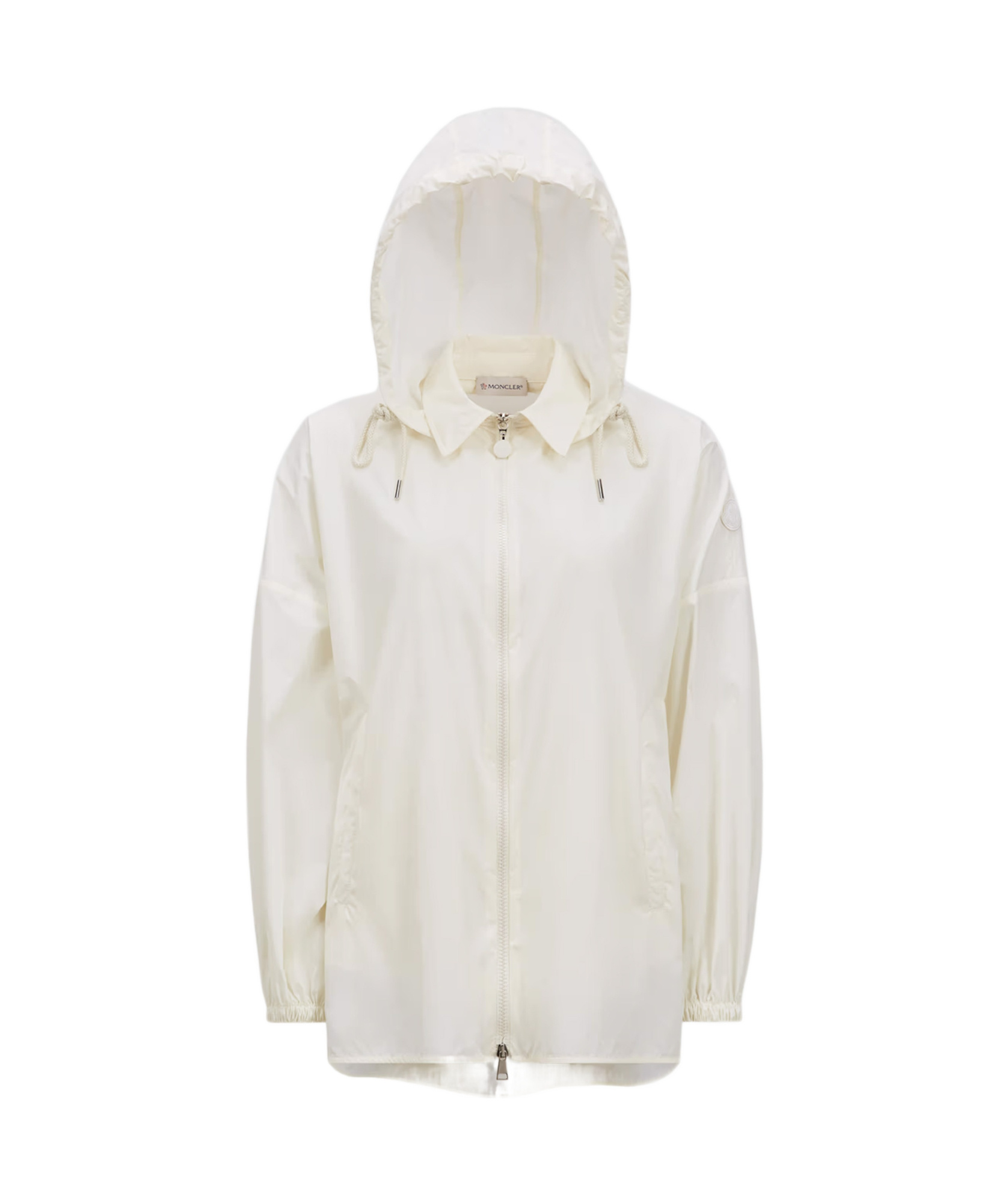 Moncler Water-repellent Shirt With Removable Hood In White