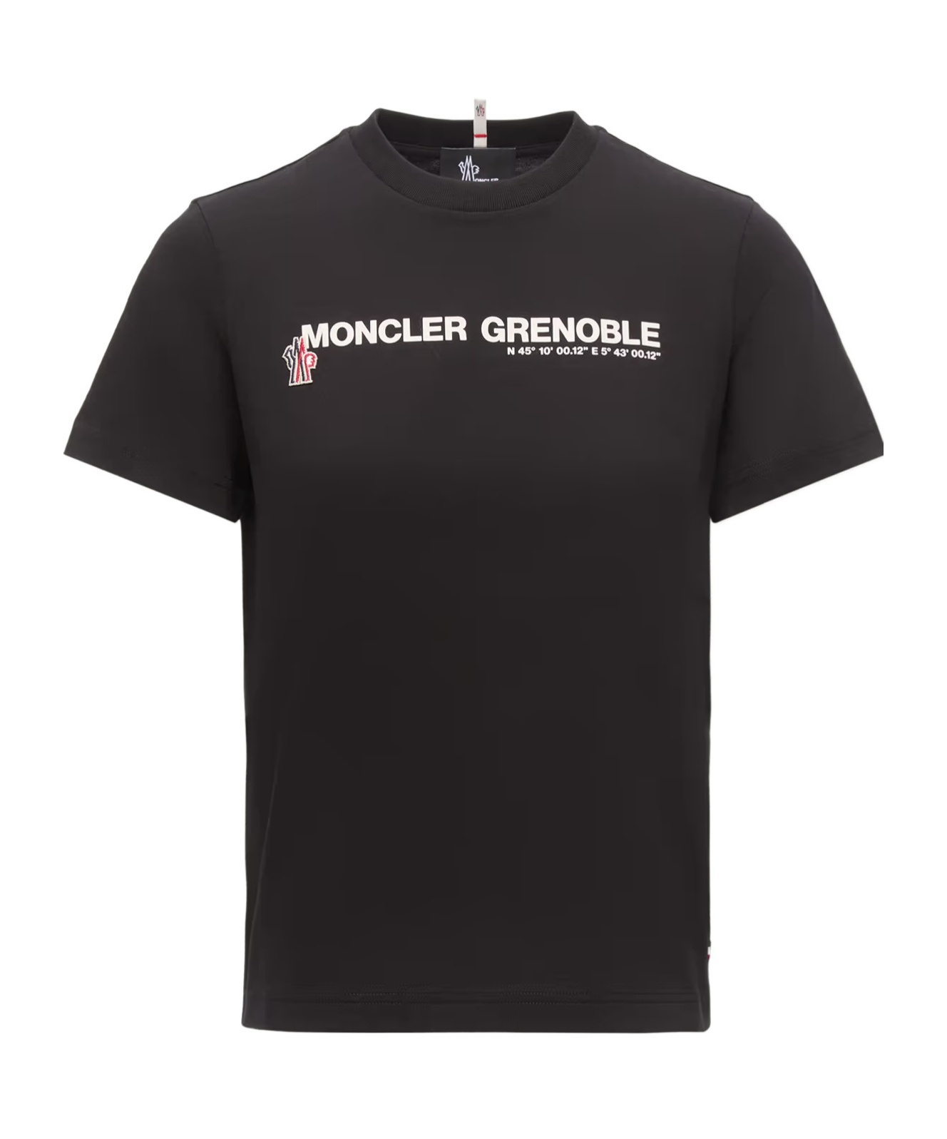 Moncler Contrasting Logo T-shirt In Black