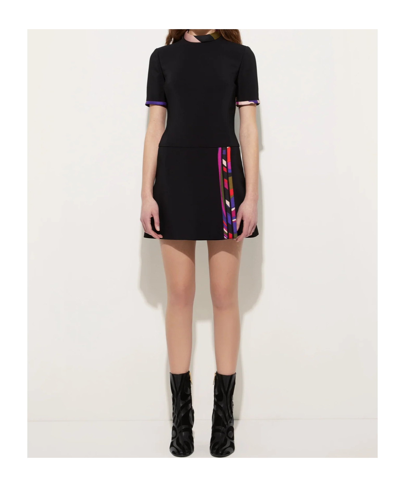 Pucci Print Detail Dress In Black