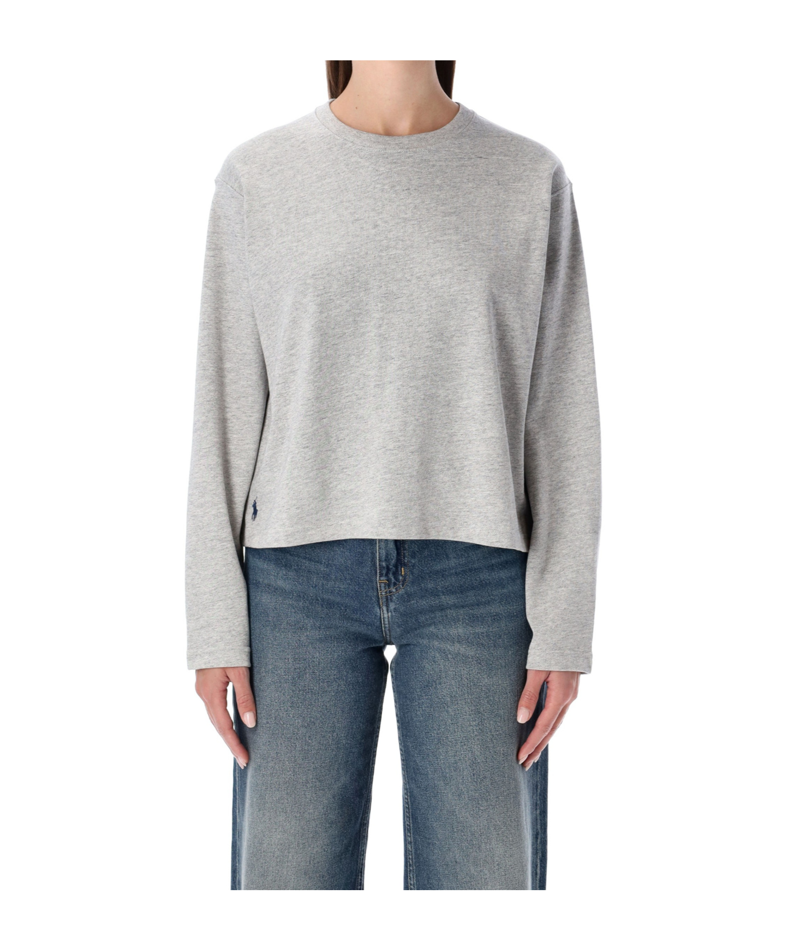 Polo Ralph Lauren Long-sleeve Top In Gray