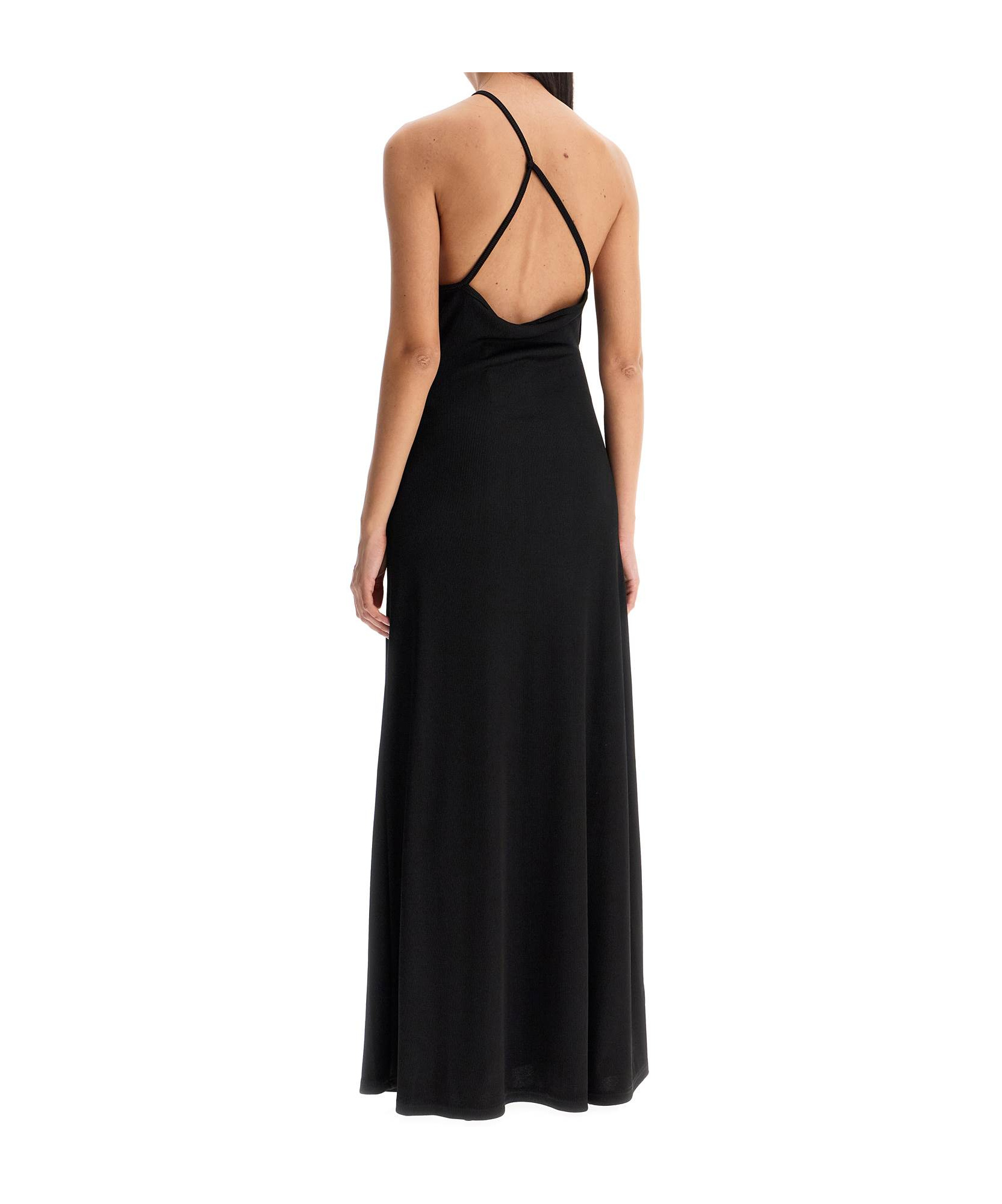 Christopher Esber Concave Stone One-shoulder Cami Maxi Dress In Black