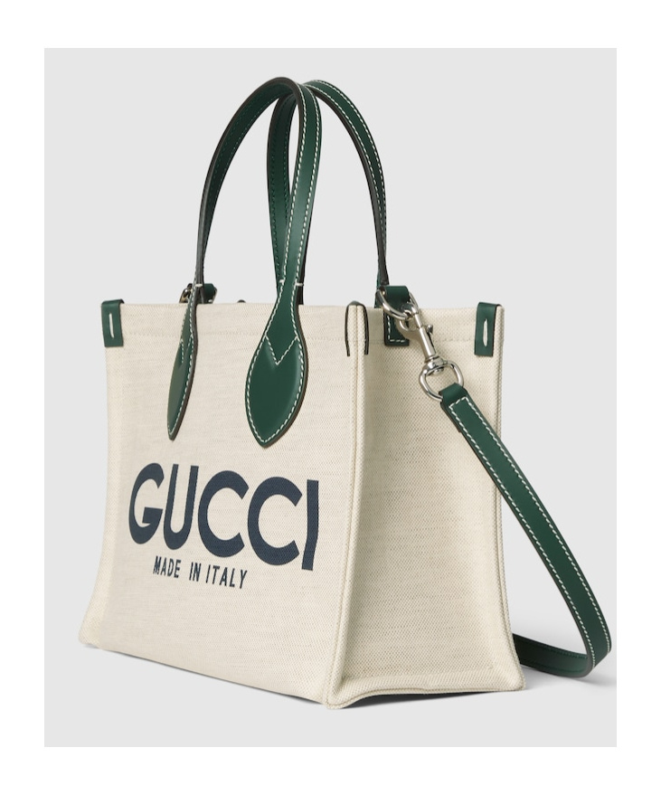 Gucci Kleiner Shopper Mit Logo-print In White