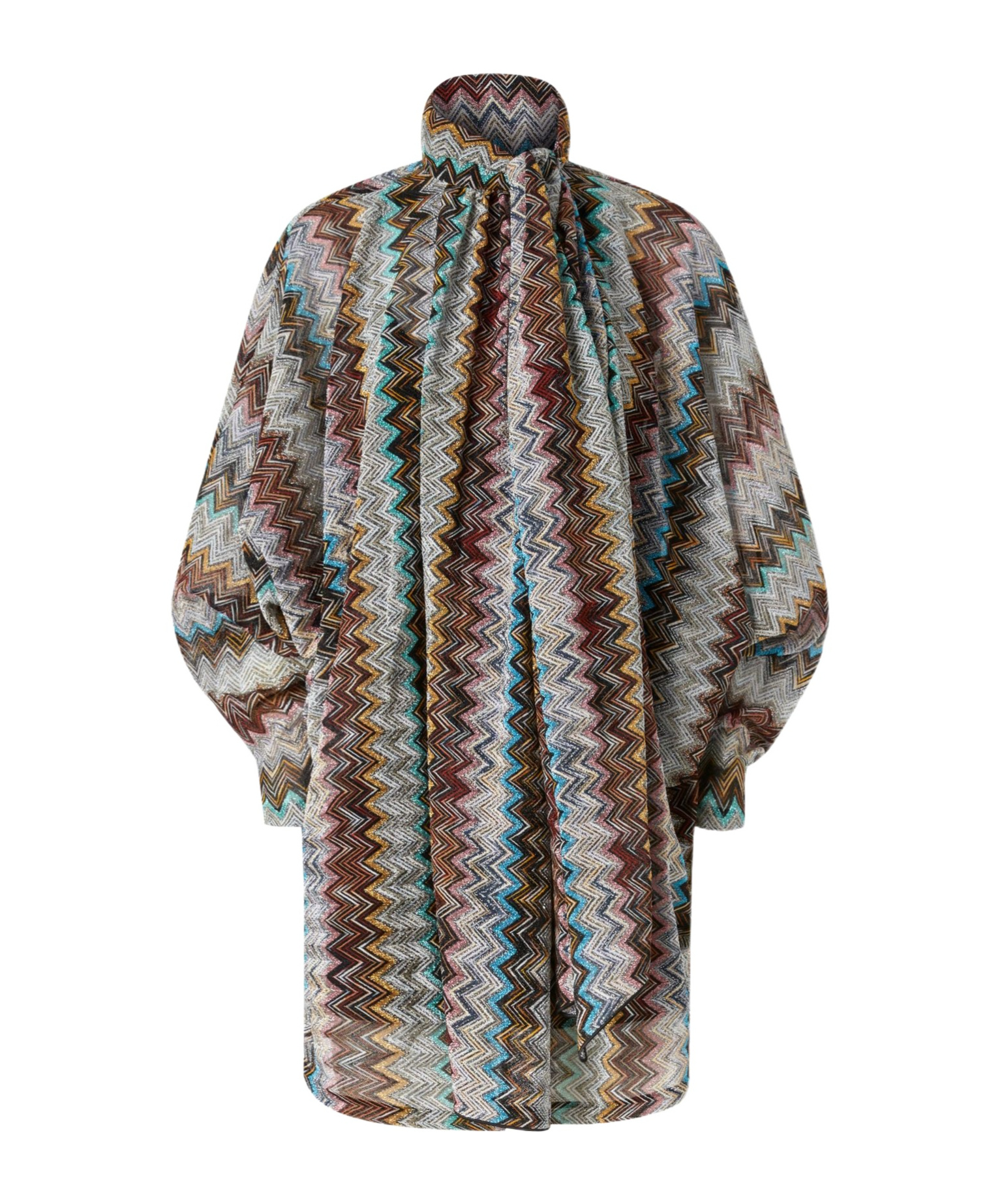 Shop Missoni Long Sleeve Dress In Gray