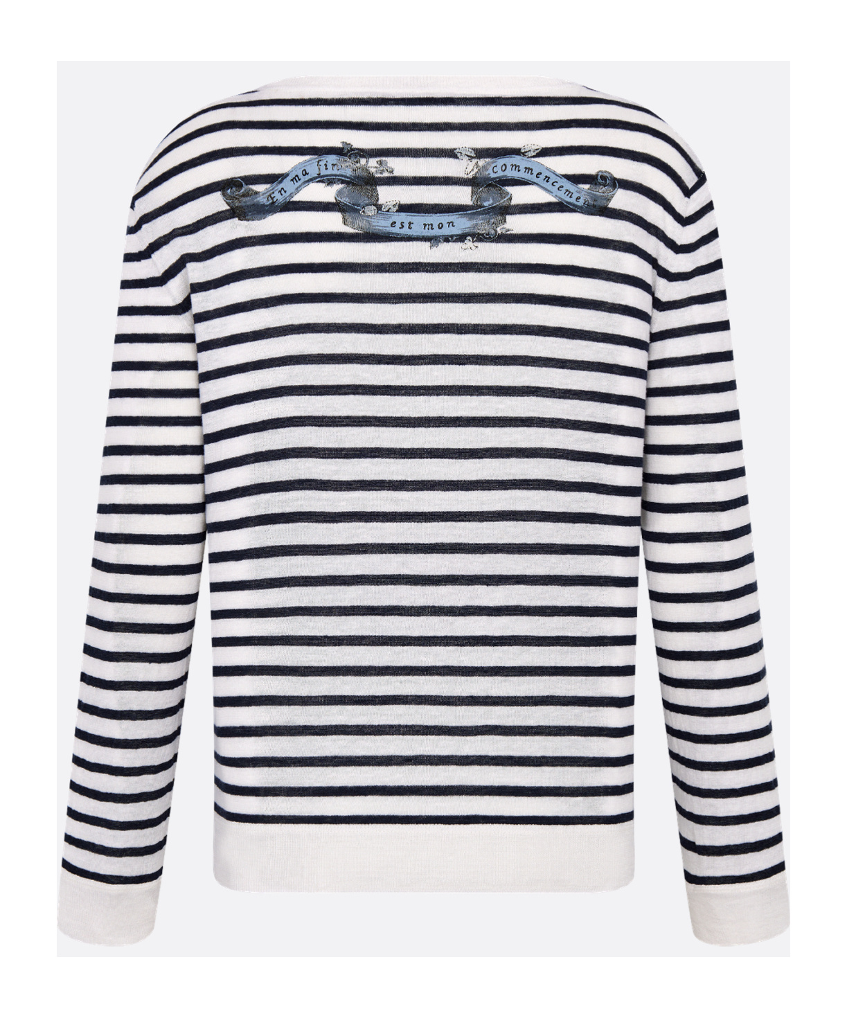 Shop Dior Long-sleeved Sweater In White