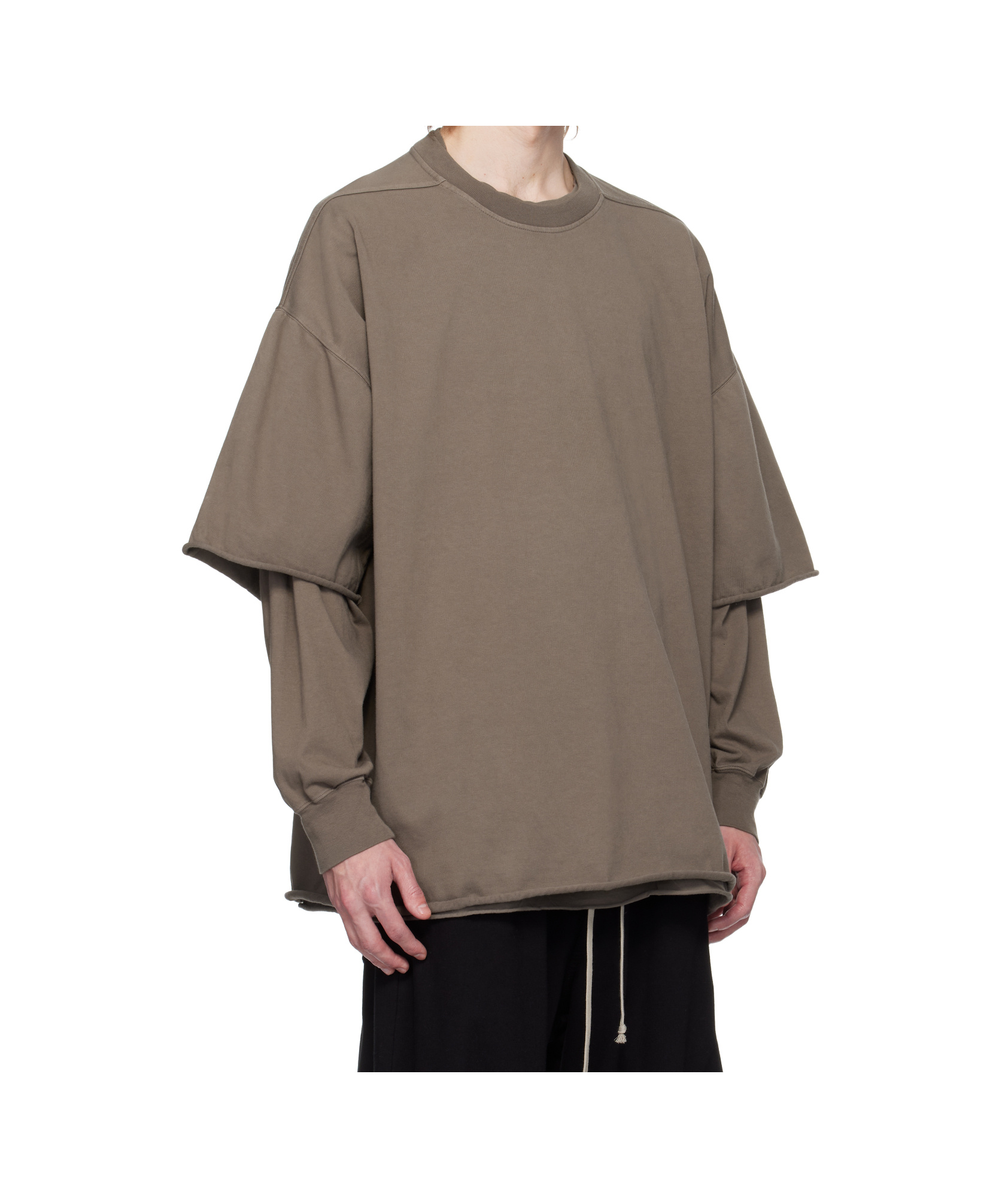 Rick Owens Drkshdw Gray Hollywood Tommy Hustler T-shirt In Brown