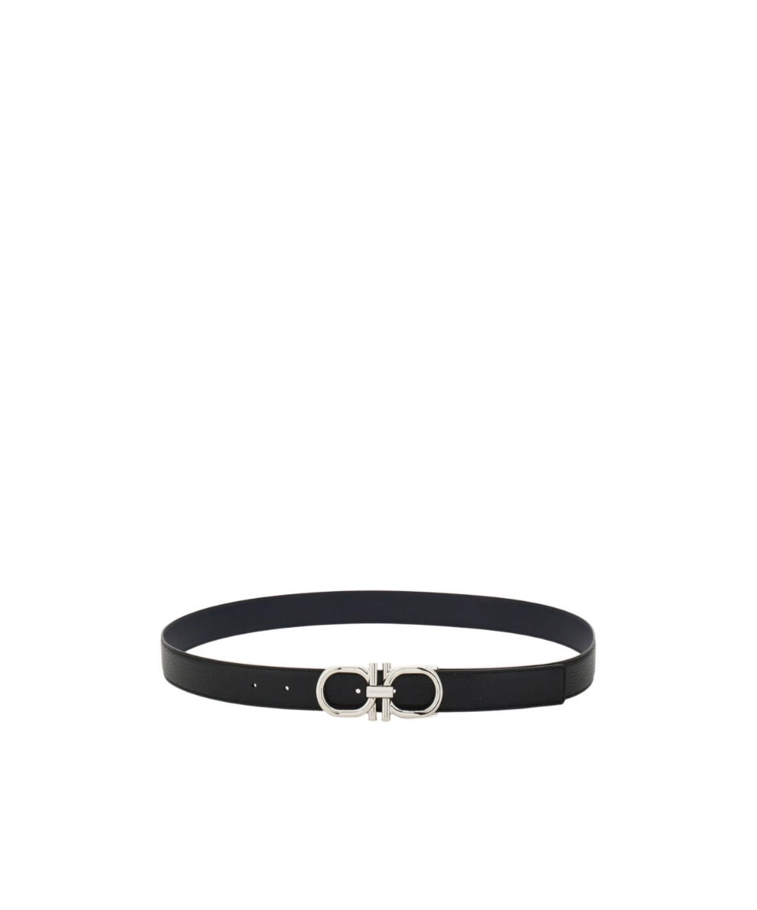 Ferragamo Double-sided Adjustable Gancini Belt In Black