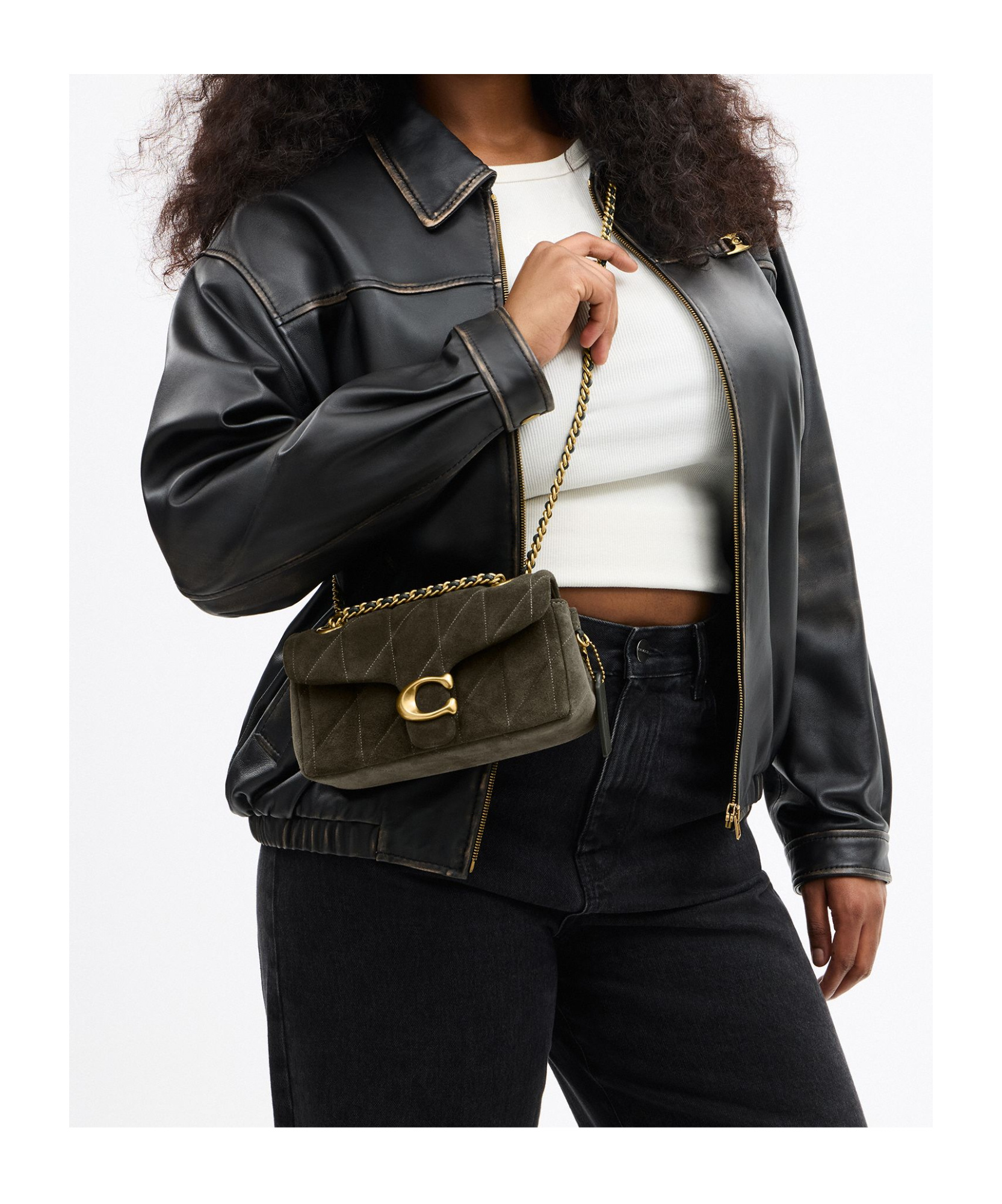 Coach Quilted Tabby 20 With Chain Shoulder Bag