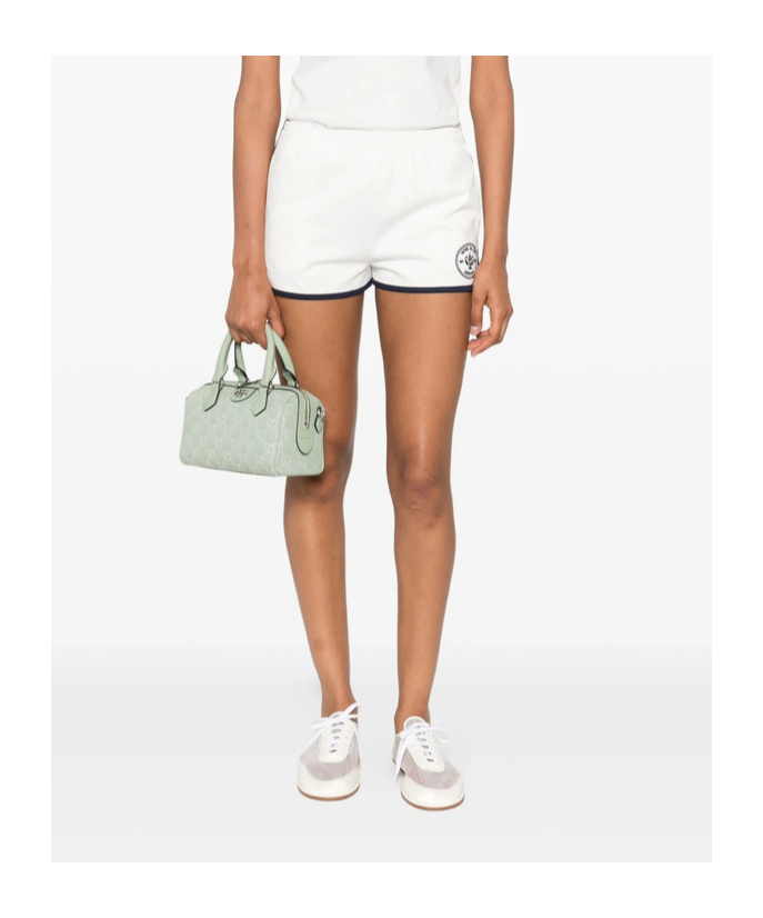 Sporty And Rich Elastic Waist Shorts In White