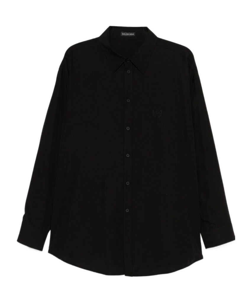 BALENCIAGA LOGO-EMBROIDERED SHIRT