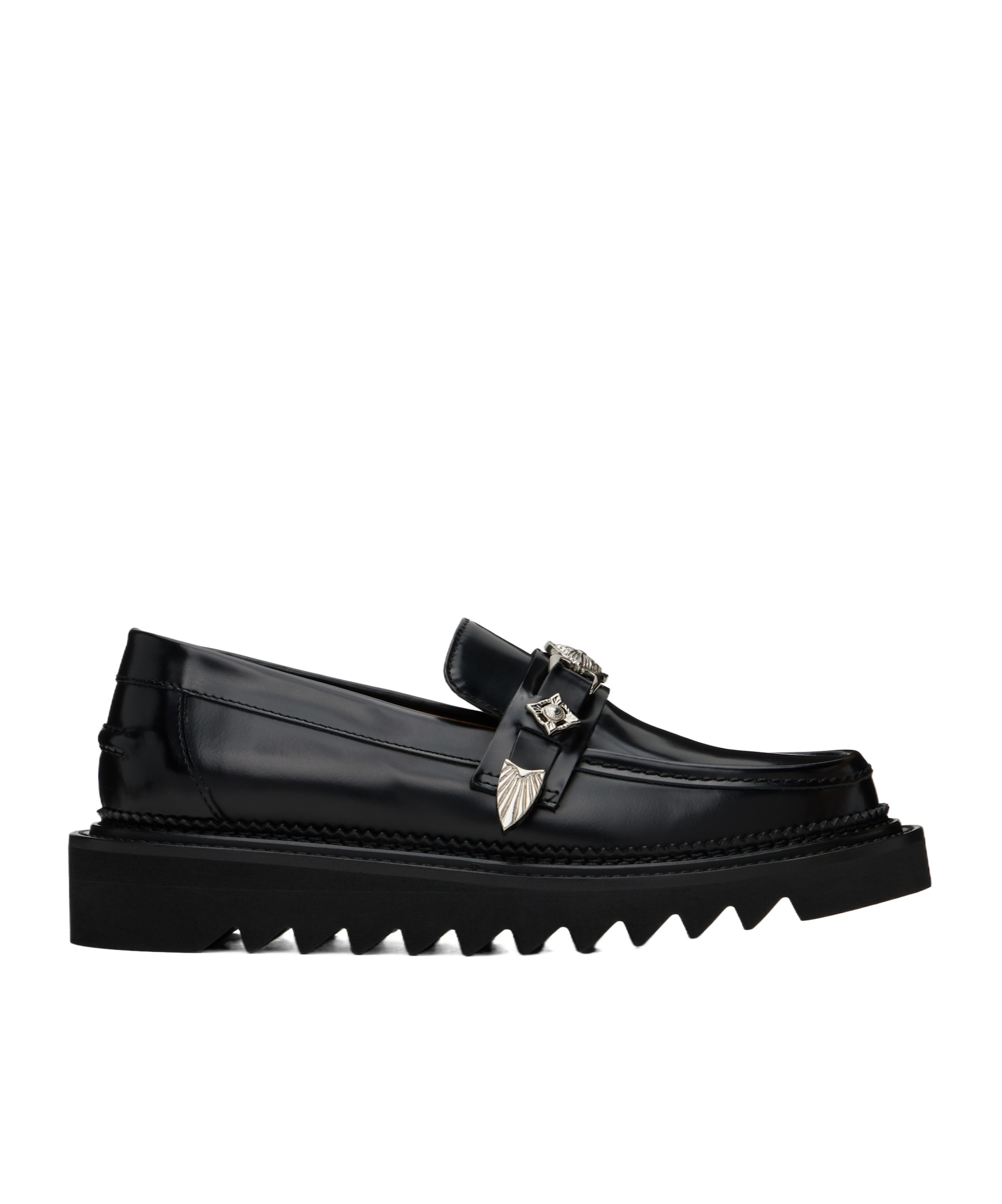 Toga Virilis Chunky Leather Loafers In Black