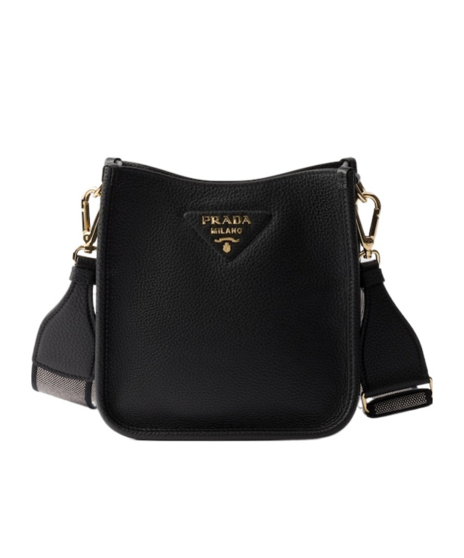 Prada 'hobo' Small Crossbody Bag In Black