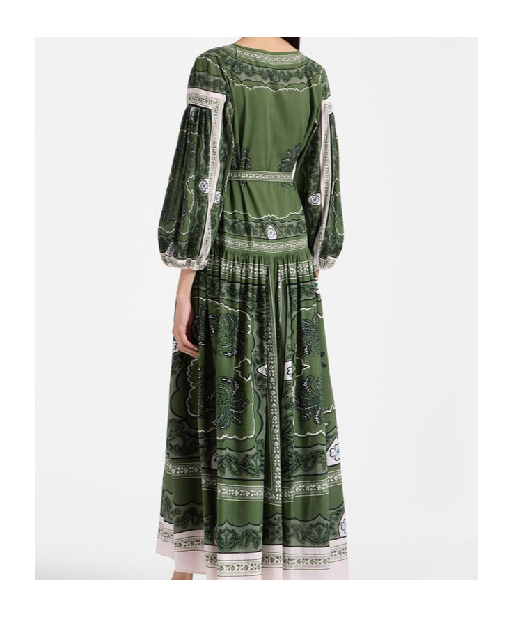 Shop La Doublej Viviana Maxi Dress In Green