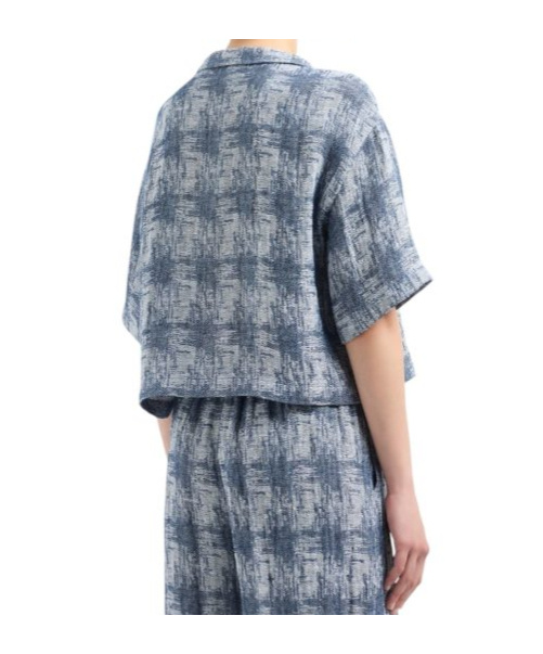 EMPORIO ARMANI PATTERNED-JACQUARD SHIRT