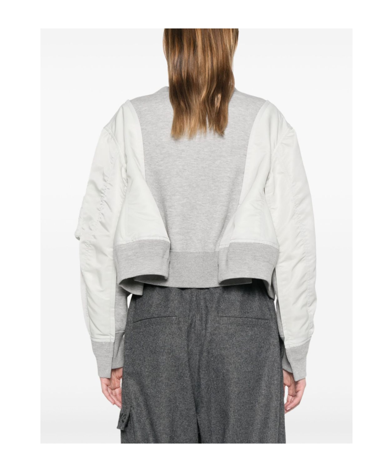 Sacai Cotton-blend Sweater In White