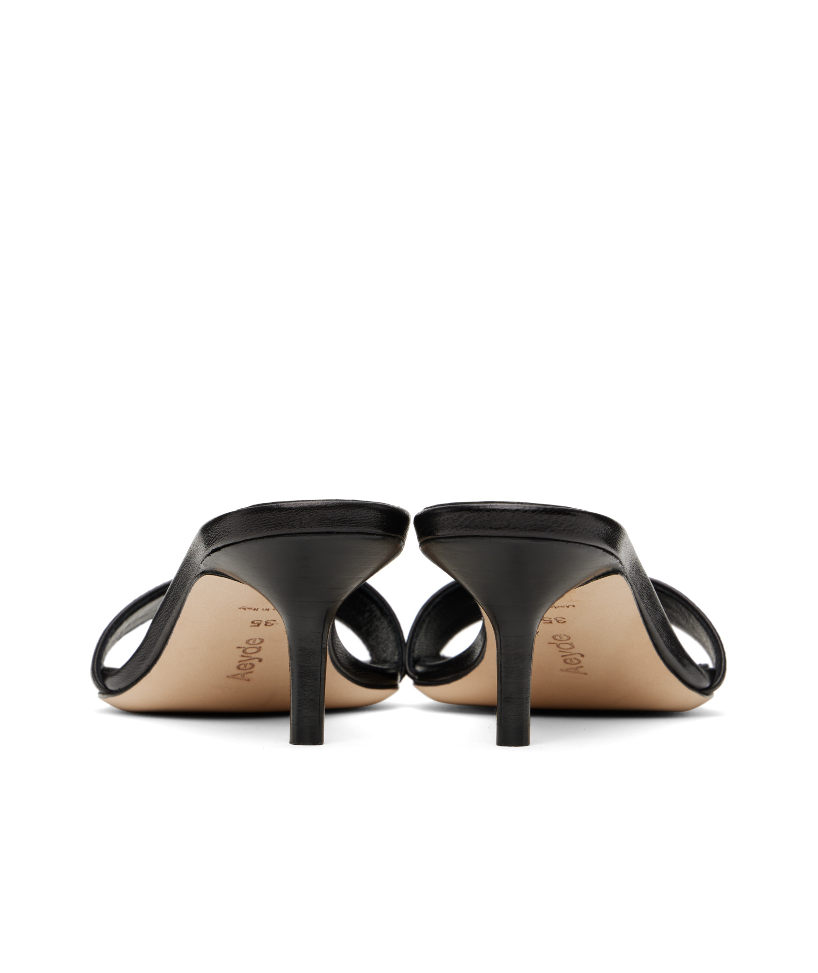 Aeyde Brown Ilvy Kid Suede Leather Mules