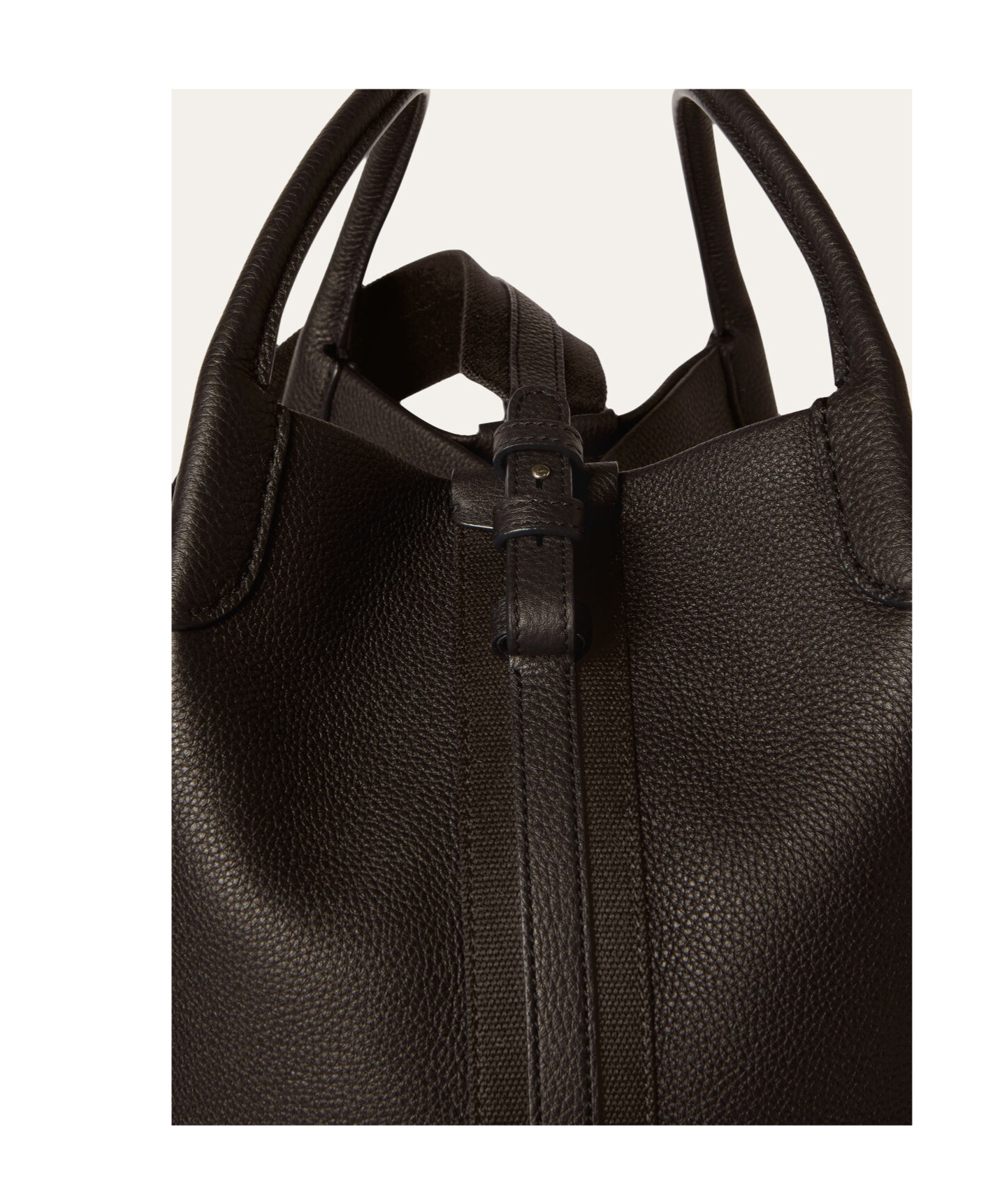 Loro Piana Large Bale Shoulder Bag In Dark Chocolate Licorice/sun Gold