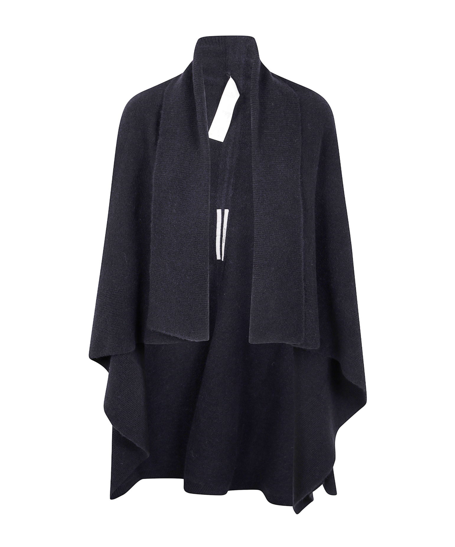 Rick Owens Knit Hooded Medium Wrap Cardigan In Black