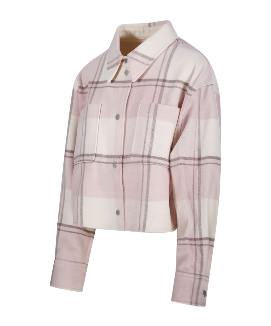 CANADA GOOSE CANADA GOOSE ALMANDINE CROPPED PLAID SHIRT JACKET 