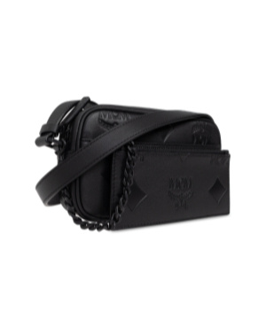Mcm Logo Cross-body Bag In Black
