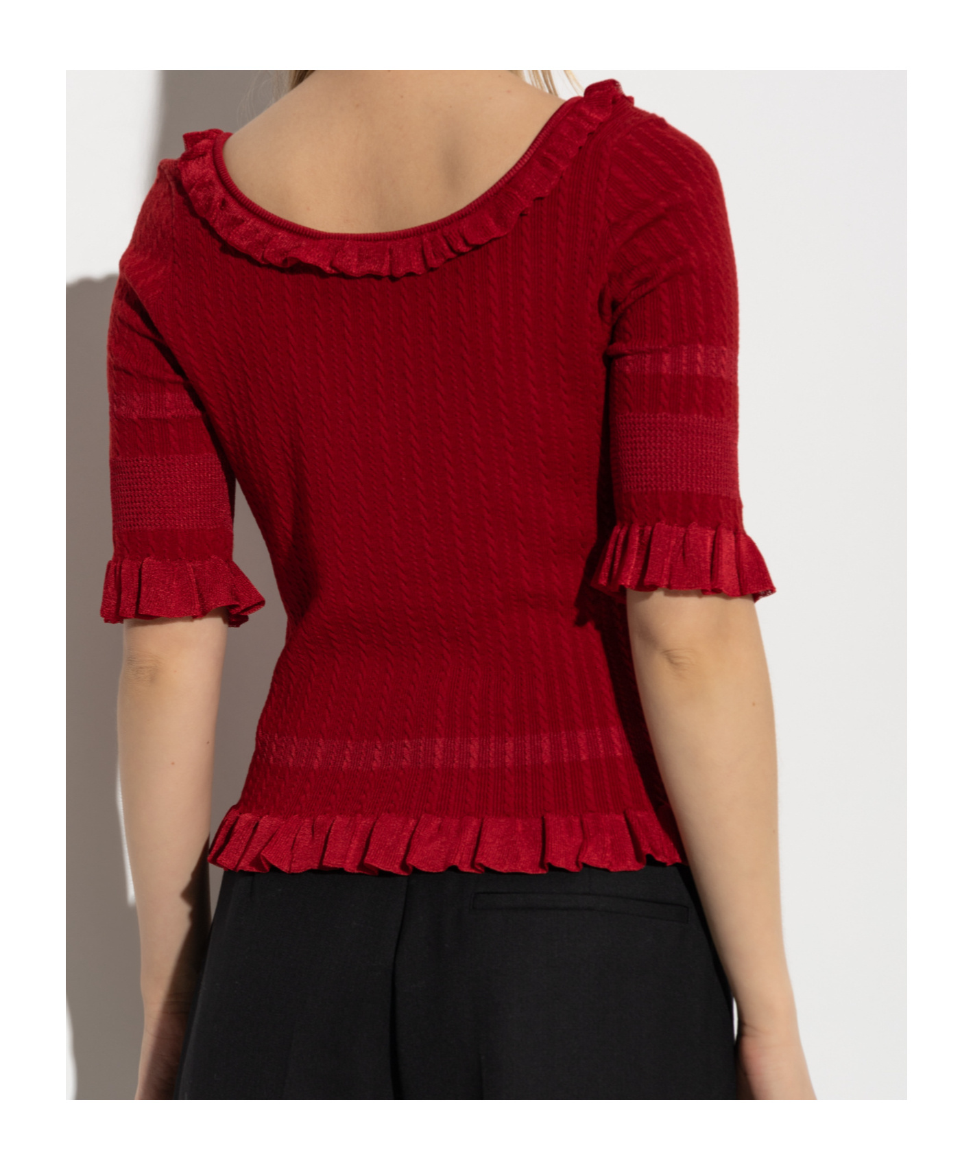 Versace Decorative Gender Pin Top In Red