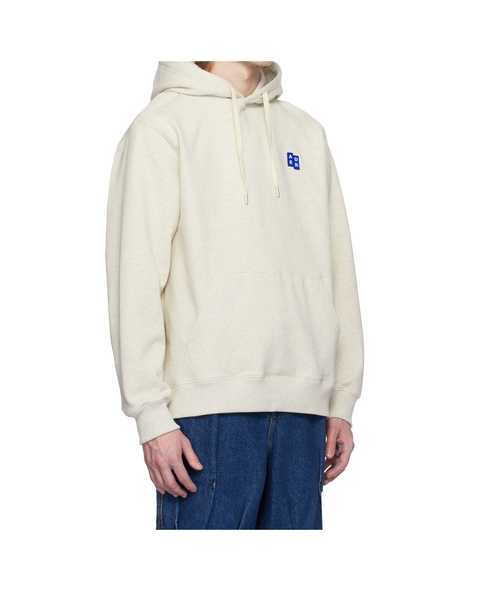 Ader Error Trs Tag Hoodie In Oatmeal