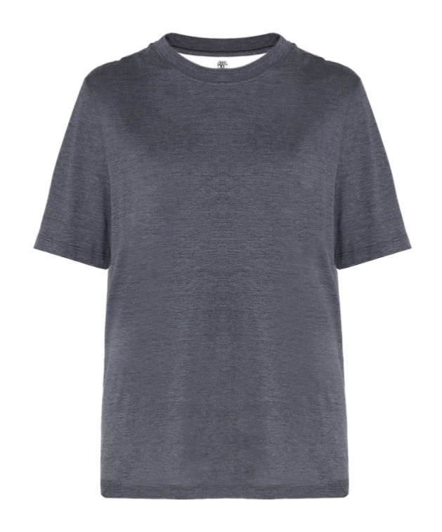 Brunello Cucinelli Mélange-effect T-shirt In Gray
