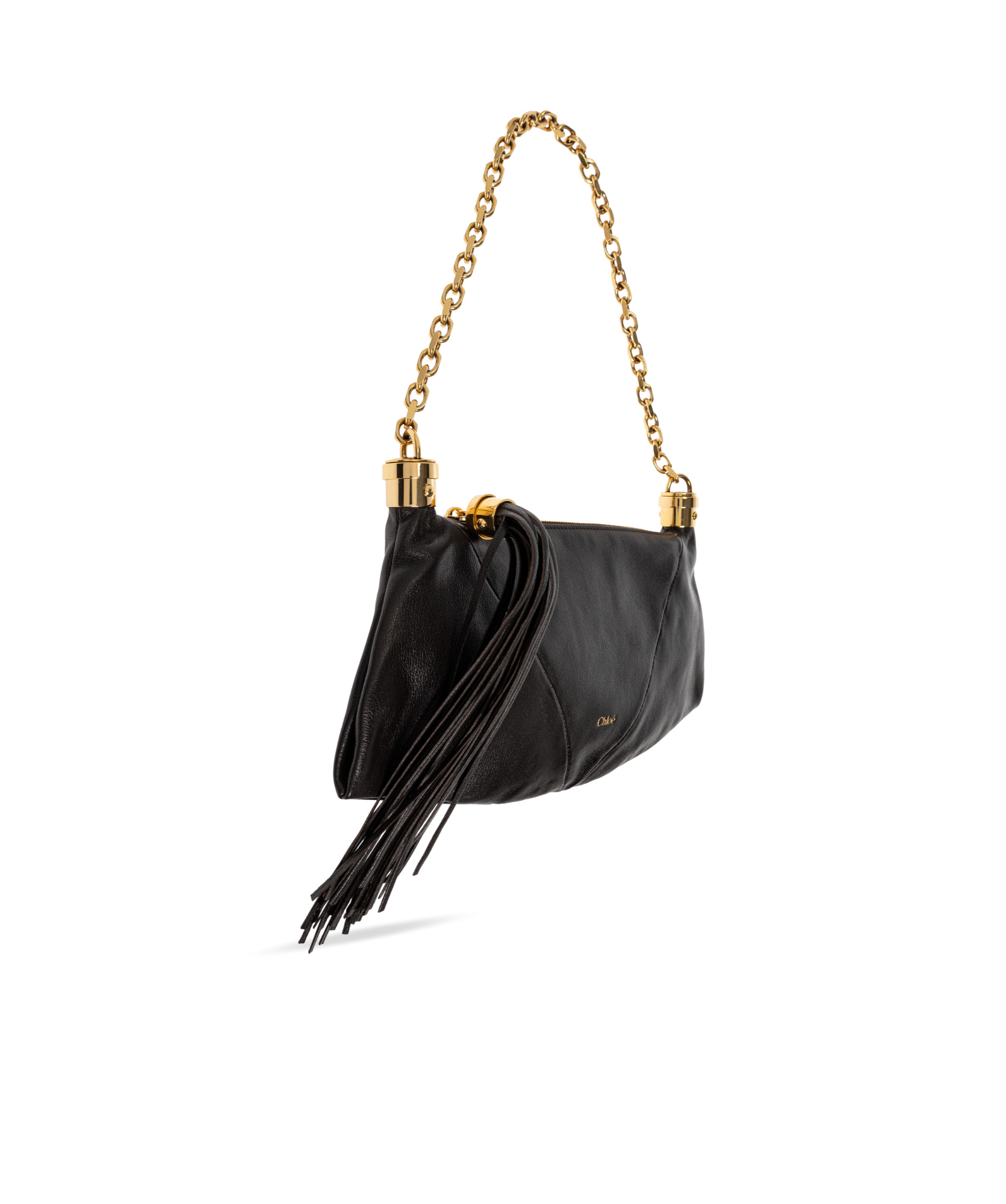 Chloé Foulard Shoulder Bags Black In Black