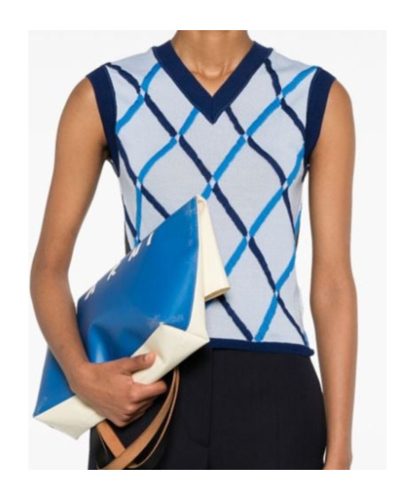 Marni Diamond-pattern Vest In White