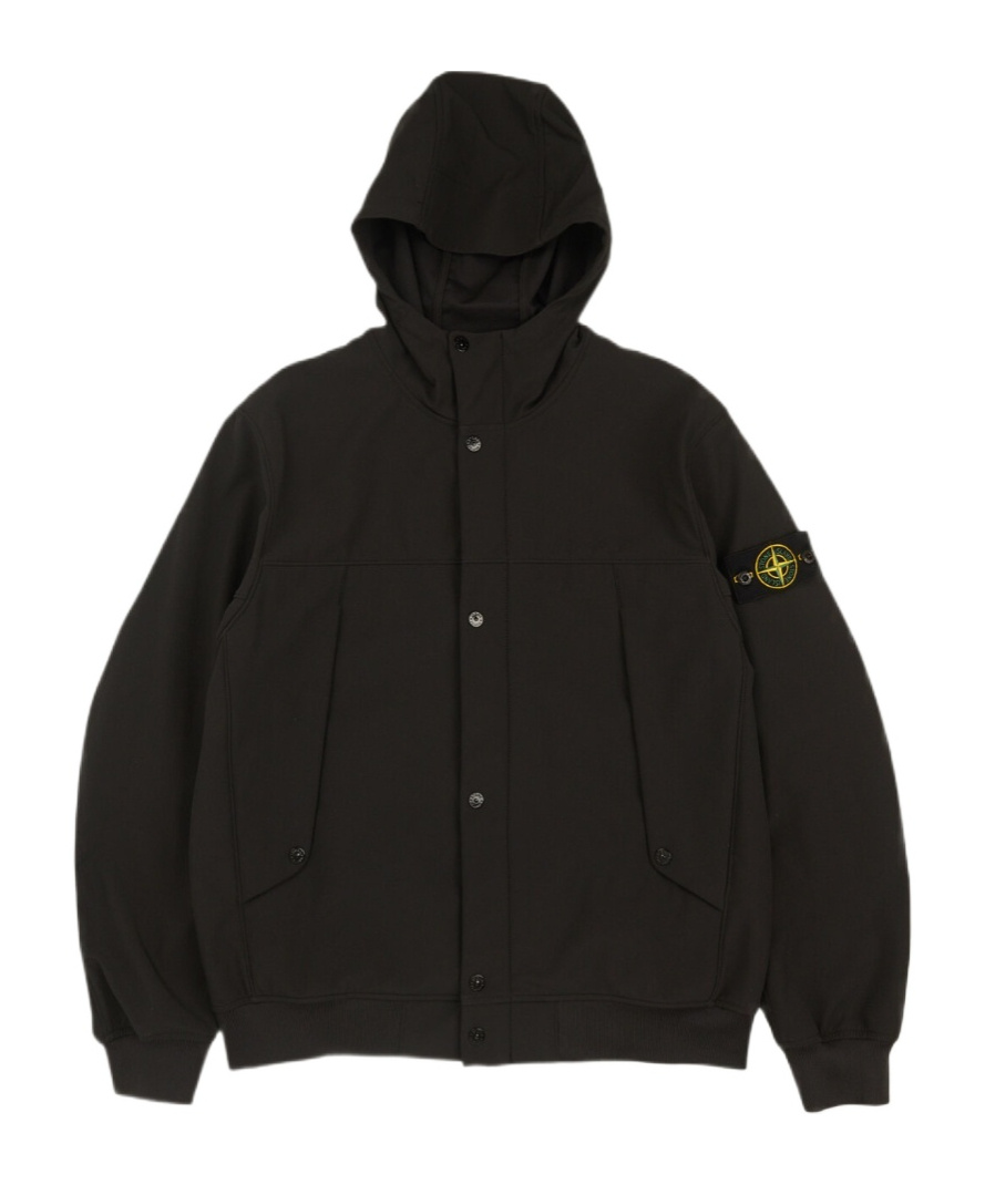 Stone Island Light Soft Shell-r Jacket In Black