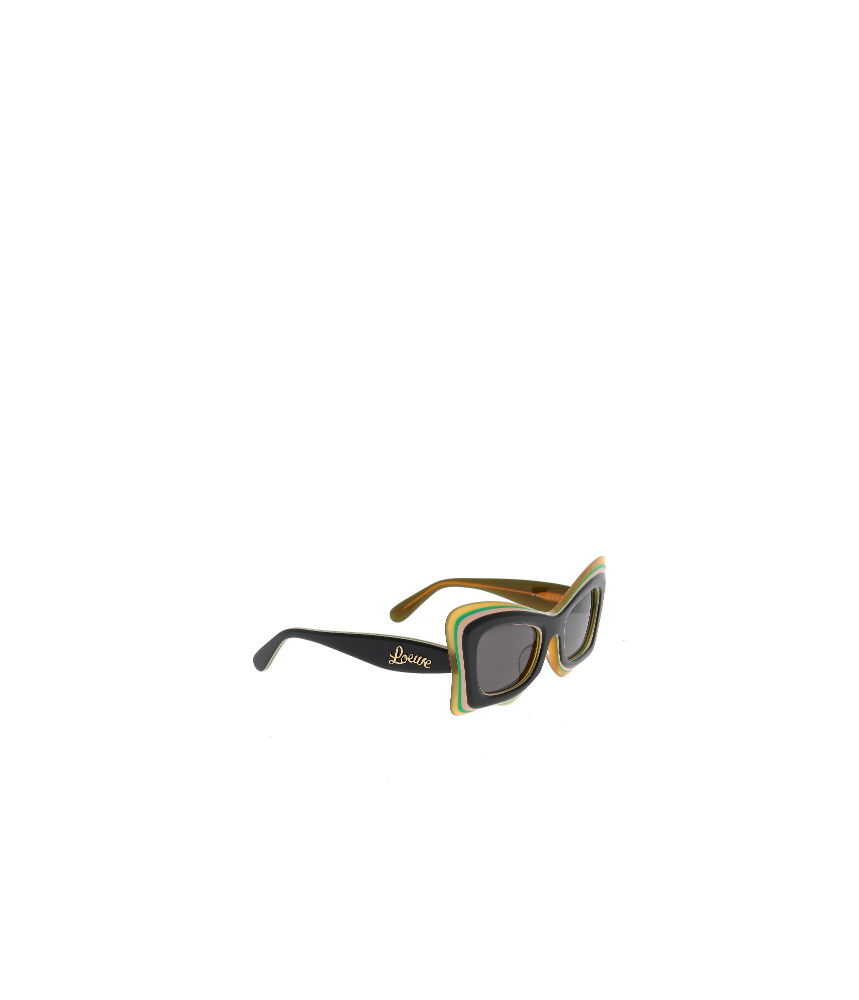 Loewe Geometrically Framed Sunglasses In Multicolor
