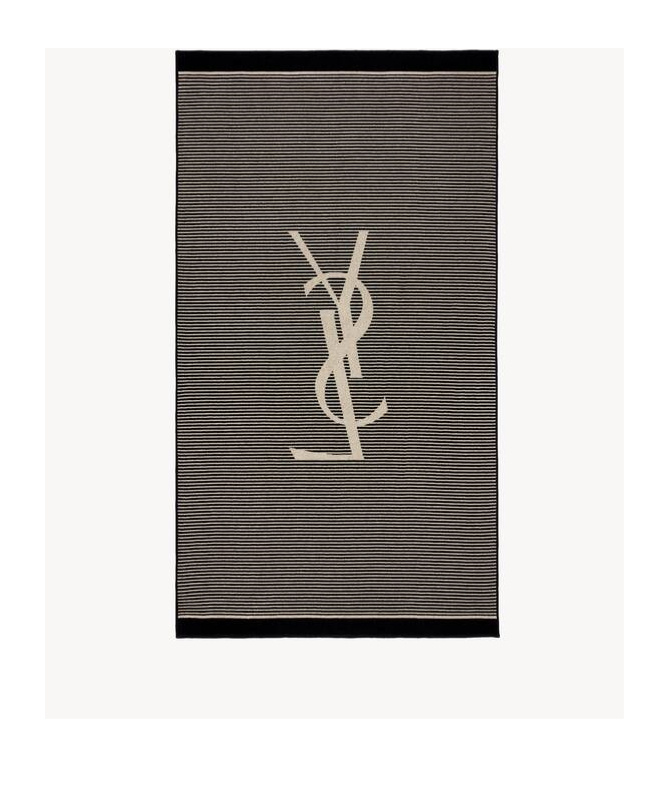 SAINT LAURENT CASSANDRE STRIPED TOWEL IN COTTON