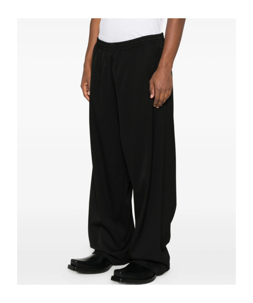 Balenciaga Elastic-waist Trousers In Black