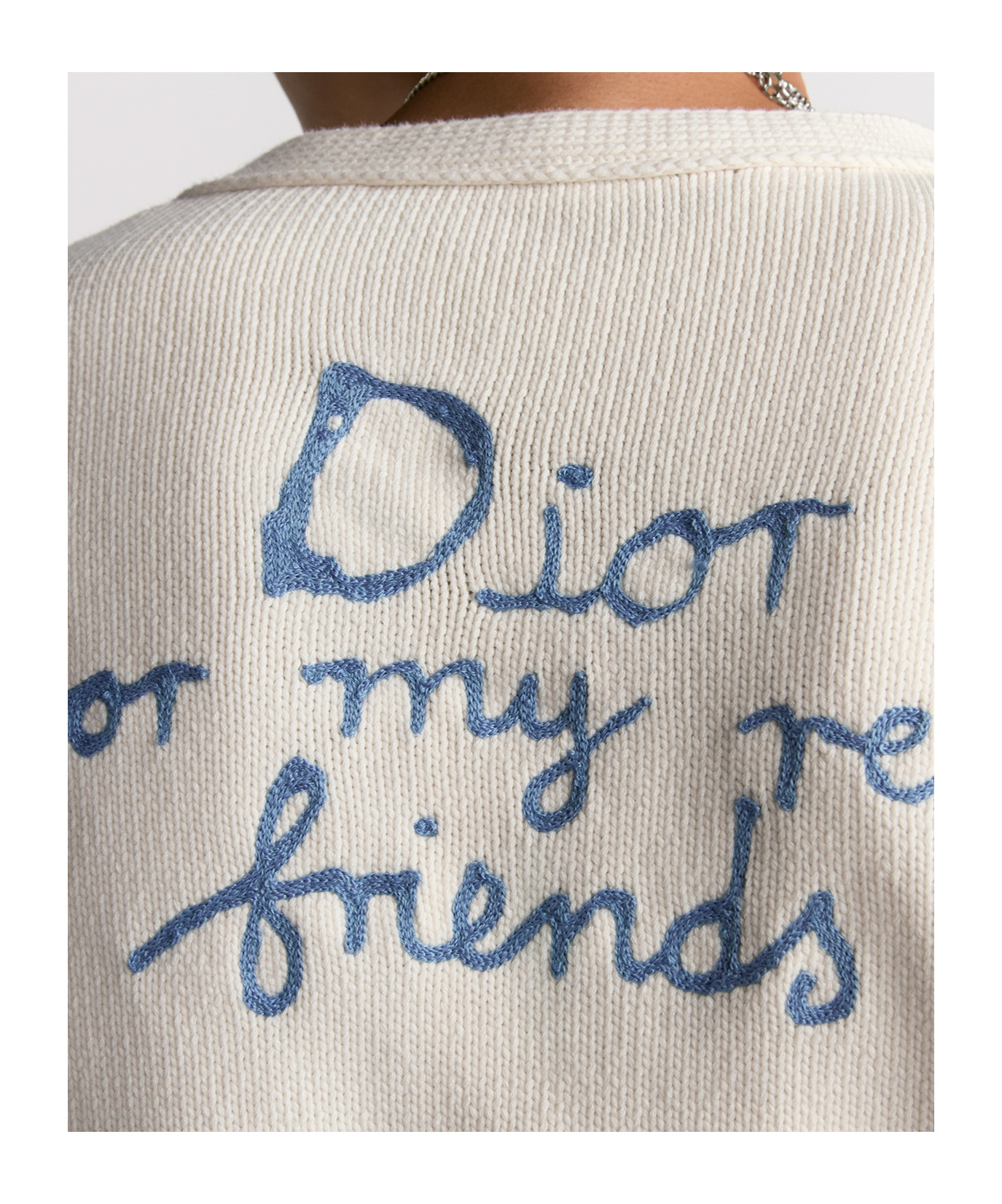 Dior Long-sleeved Sweater In White
