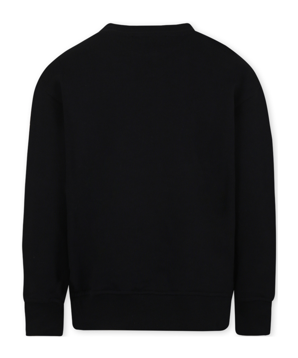 Msgm Long-sleeved Sweater In Black