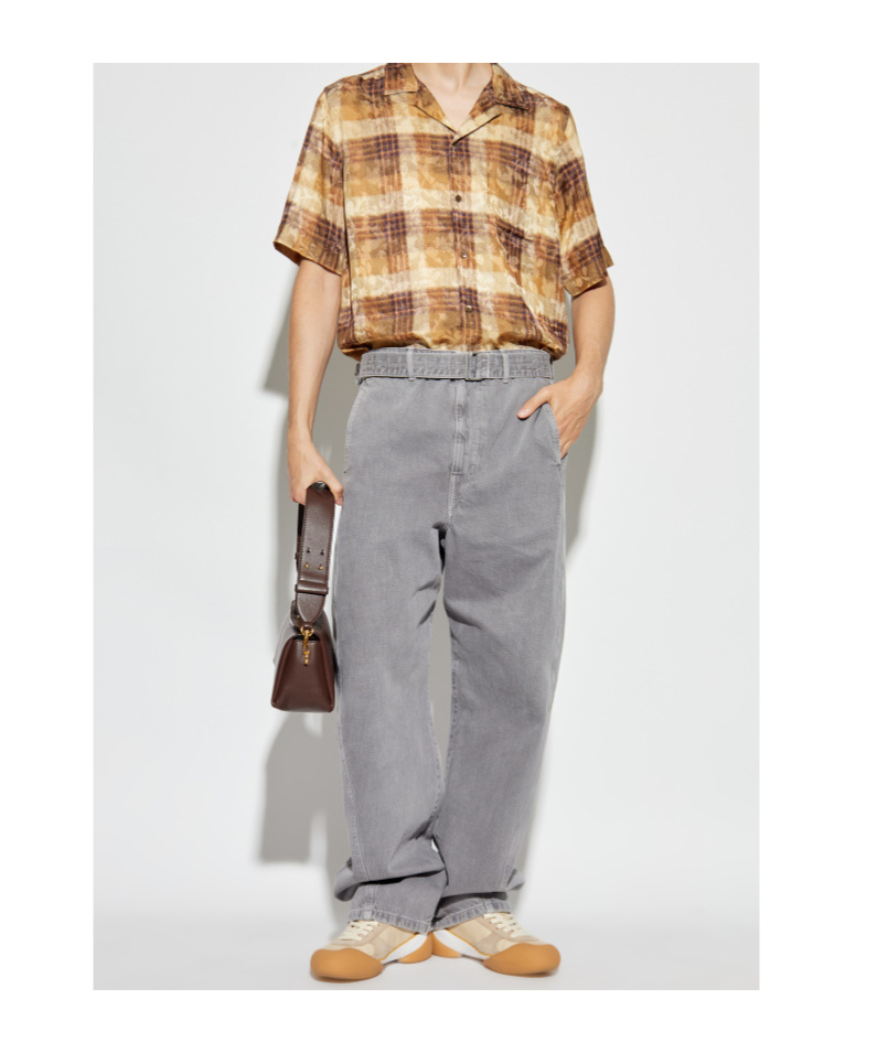 Dries Van Noten Mens Tan Carltone 2028 Graphic-print Woven Shirt In Brown