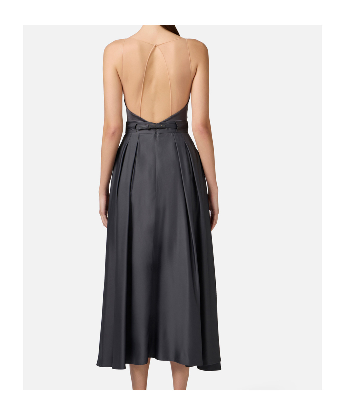 Elisabetta Franchi Tulle Detailing Bodysuit In Black