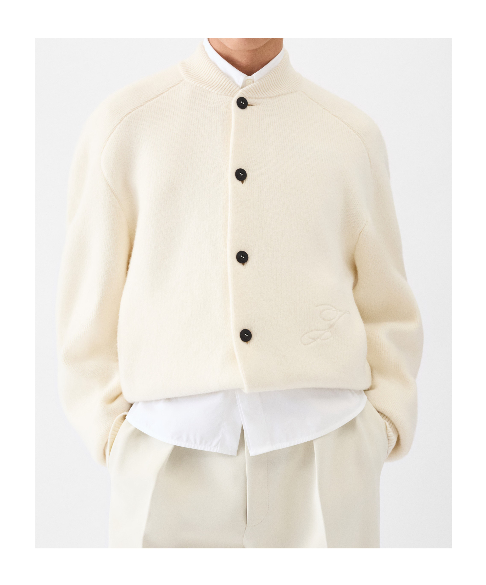 Jacquemus Le Cardigan Pallone Wool-blend Cardigan In Gray