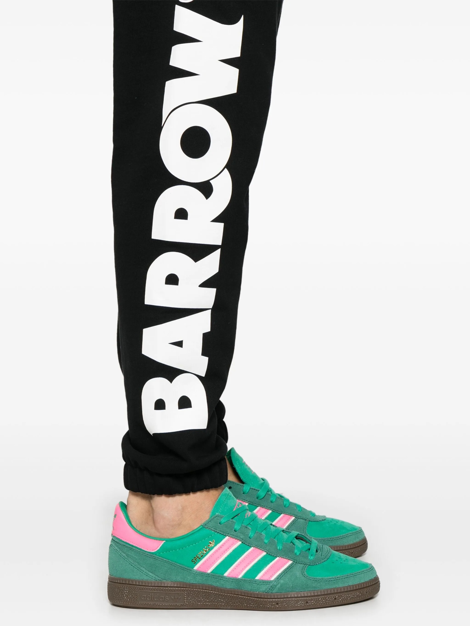 Barrow Elastic Waistband Tracksuit Bottoms With Side Pockets In Black
