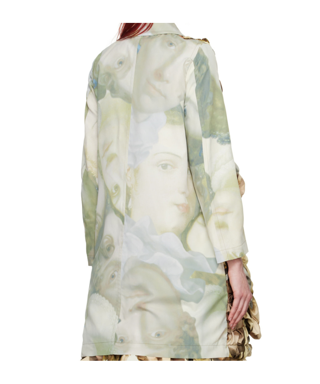 COMME DES GARÇONS LONG-SLEEVED PLEATED COAT