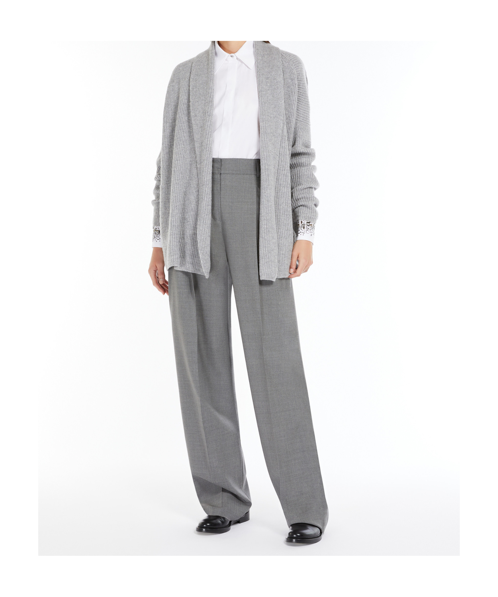 Max Mara Crystal-embellish Shirt In White