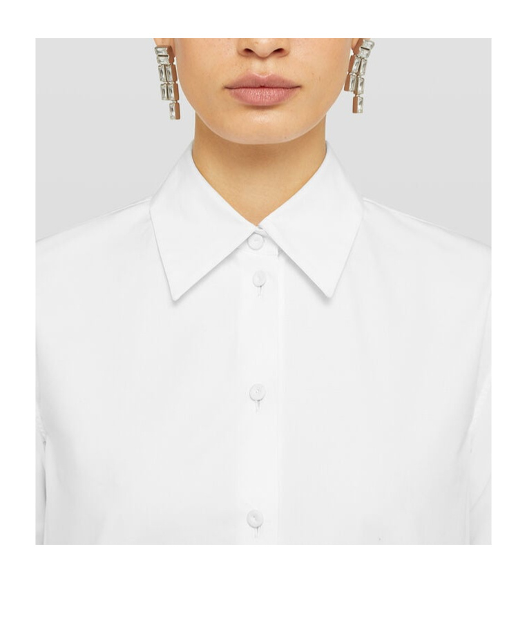 Jil Sander Classic Collar Cotton Shirt In White