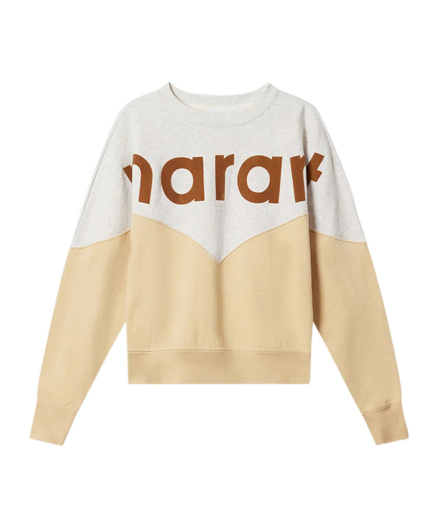 Isabel Marant Étoile Houston Colorblock Crewneck Sweatshirt Long Sleeves In Multi