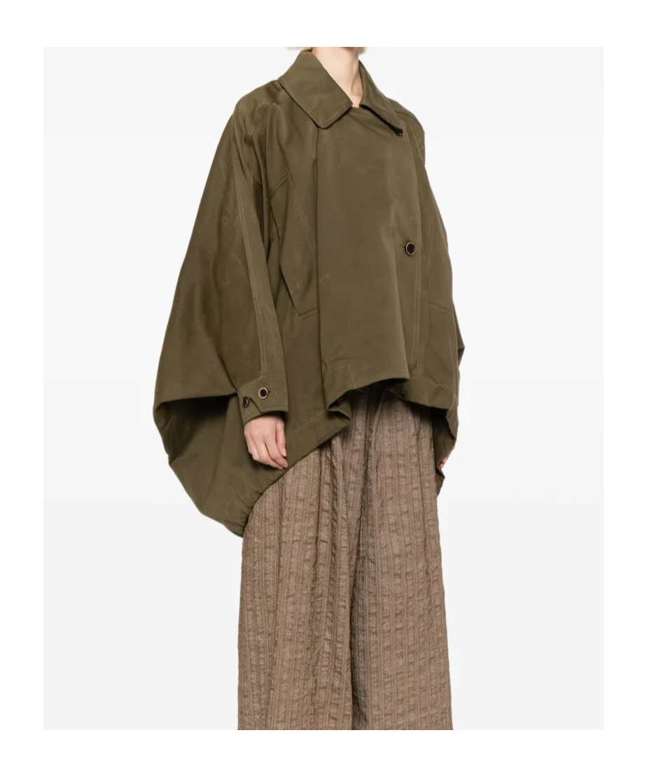 Uma Wang Oversized Asymmetrical Double Breasted Jacket In Green