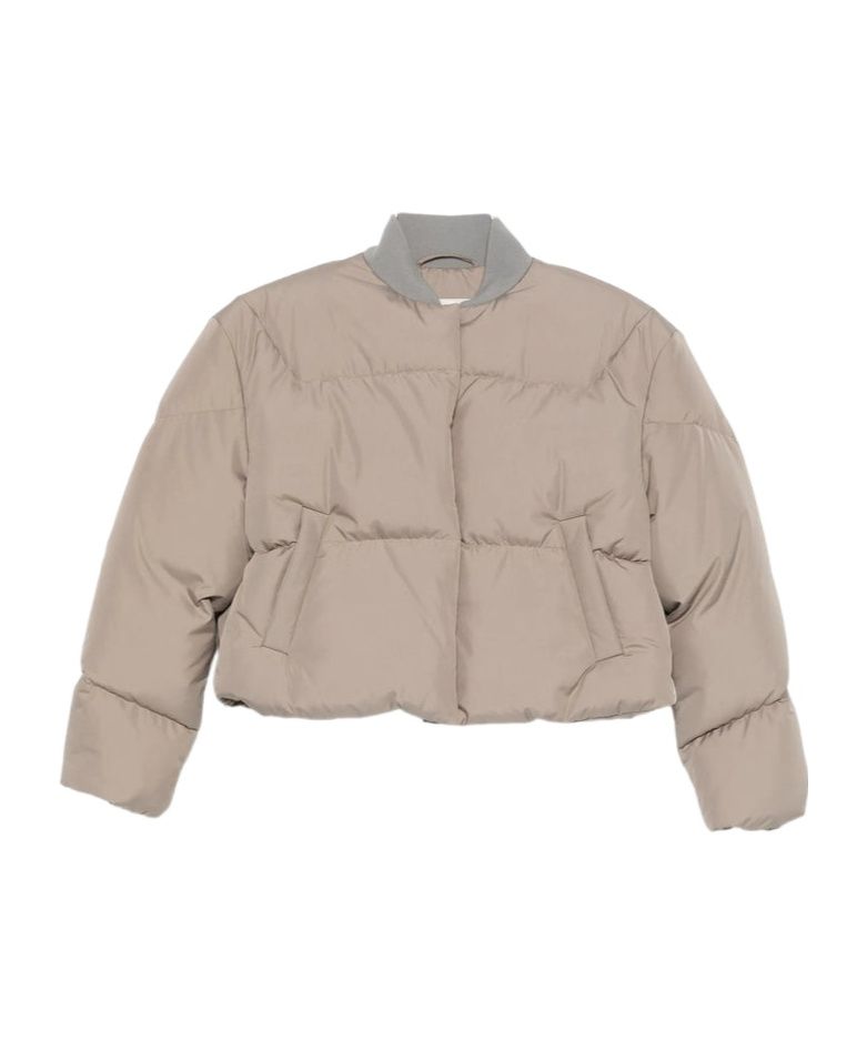 Khrisjoy Long-sleeved Down Jacket In Brown