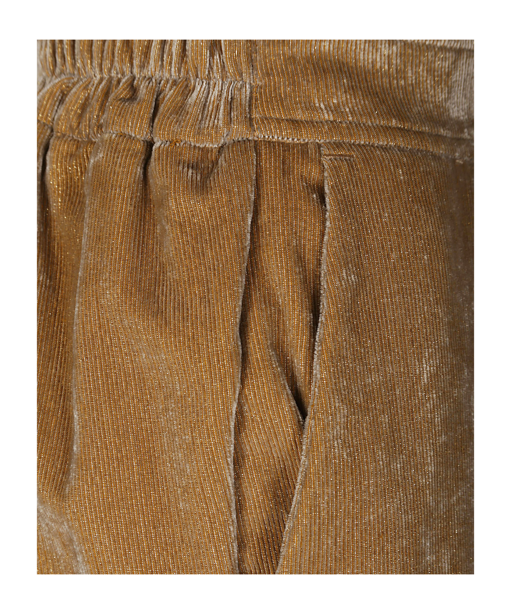 Momoní Back Stretch Suede Silk Pants In Brown
