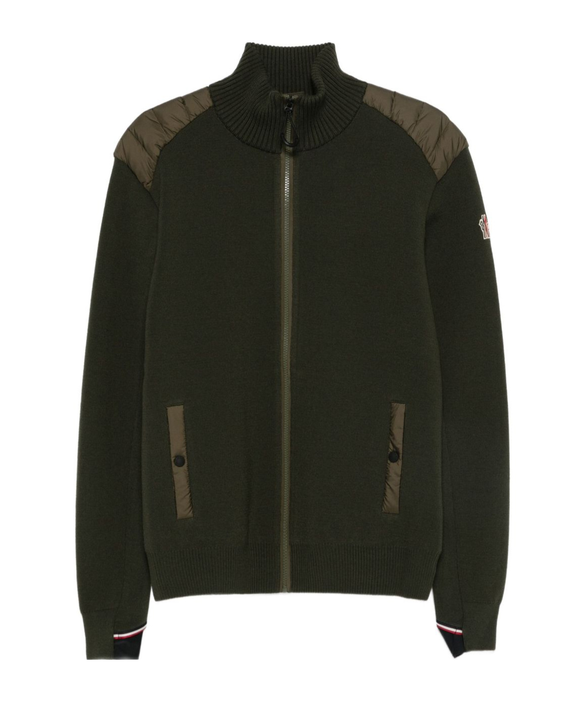 Moncler Long-sleeved Sweater In Brown