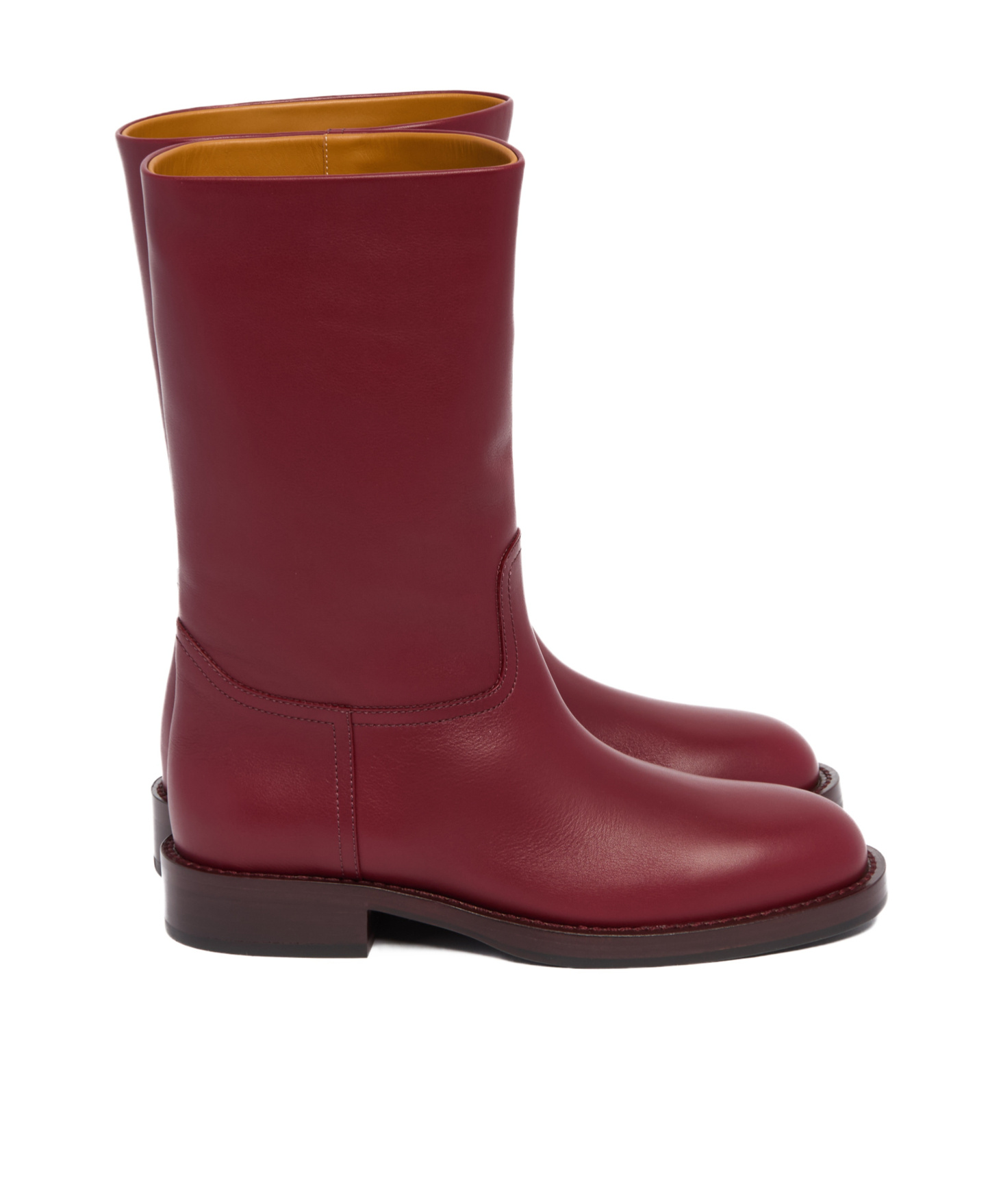 Loro Piana Round-toed Ankle Boots In Red